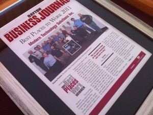 Dayton Business Journal: Best Places to Work 2011 - Modern Technology Solutions Inc.